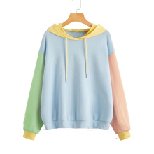 wholesale color block design sweatshirt women comfortable wear